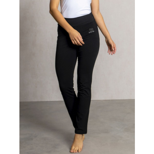 The Spirit of Om Yoga Pants with Foldable Waistband - Black (S/L)