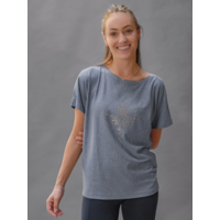 Shirt Women Blue Melange Gold (S)