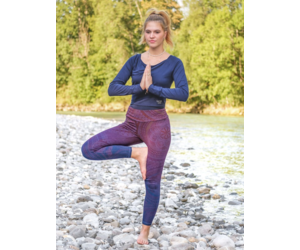 Sustainable Spirit of Om 7/8 Yoga Leggings Violet Spirit - Violet Blue -  YogaHabits