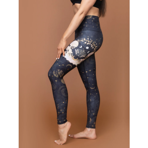 Niyama Sol Niyama Sol Barefoot Legging - Shroom Galaxy with Gold Foil