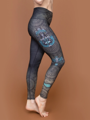 Recycled Yoga Leggings  Niyama Sol Barefoot Shroom Galaxy Gold