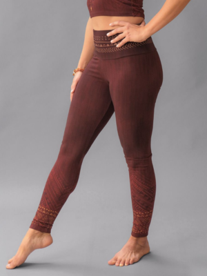 The Spirit of Om Yoga Leggings - Shakti Henna Red (XS/S/M/L)