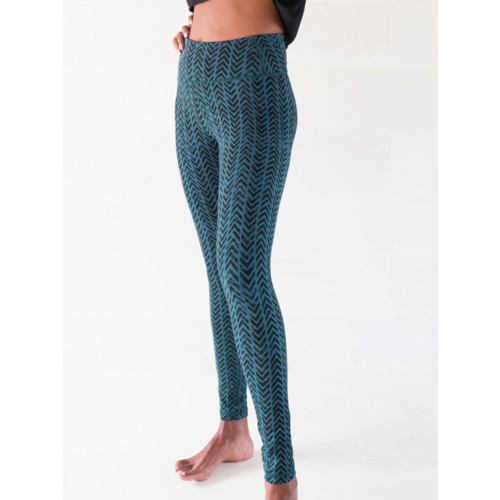 Offrandes Chevron Yoga Legging - Teal (S/M/L)