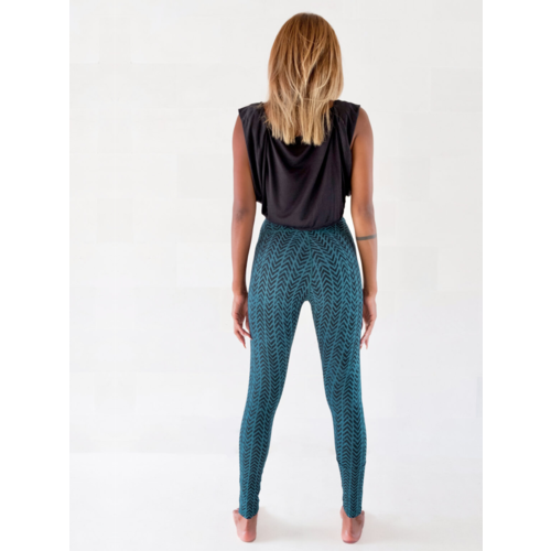 Offrandes Offrandes Chevron Yoga Legging Biologisch Katoen - Teal