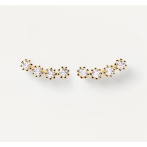 PDPAOLA White Tide Gold Earrings