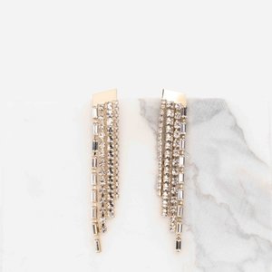 Souvenirs de pomme Lucy Strass White Earrings