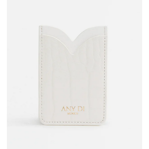 Any Di Any Di Card Pocket Croco White Vegan Leather