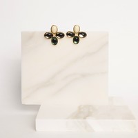 Loulou Studs Green Mix Earrings