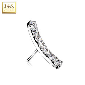 Piercing white gold 14kt