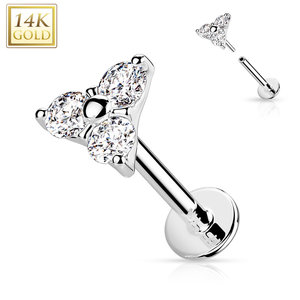 Piercing white gold 14kt