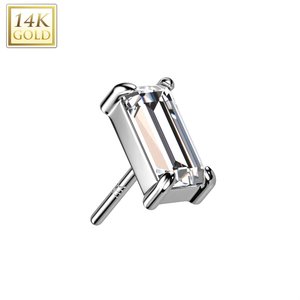 Piercing white gold 14kt