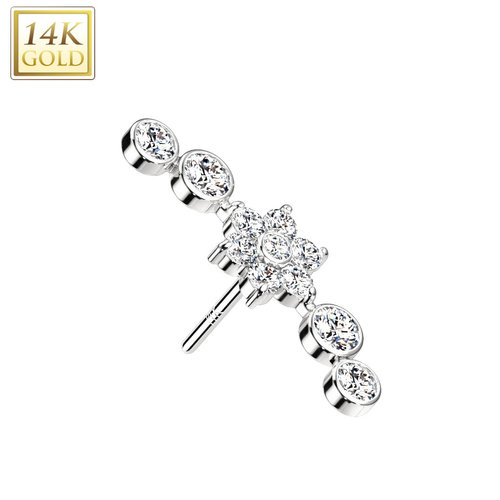 Piercing white gold 14kt