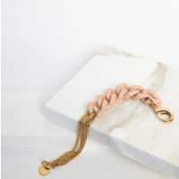 Gourmet Layered Oud Roze Schakel Armband