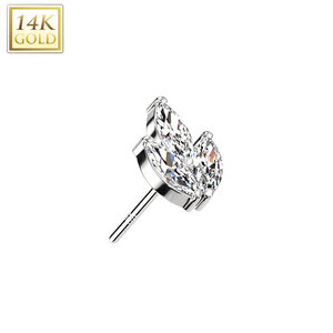 Piercing white gold 14kt