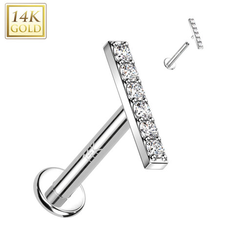 Piercing  witgoud 14kt