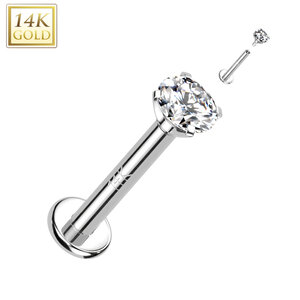 Piercing white gold 14kt