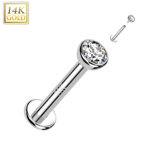 Piercing  witgoud 14kt