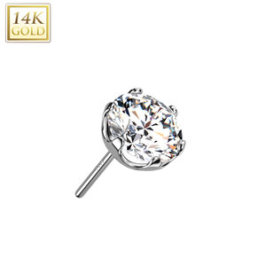 Piercing  witgoud 14kt