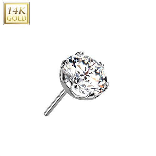 Piercing white gold 14kt