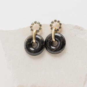 Souvenirs de pomme Lilian Black Diamonds Earrings