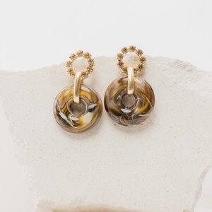 Souvenirs de pomme Lilian Caramel Mix Statement Earrings