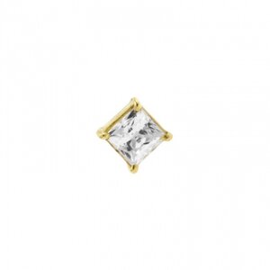 Gouden Zirkonia Square - Threadless