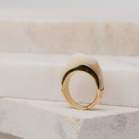 Gisele Ecru Acetate Ring