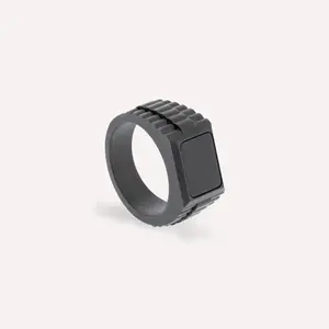 Steel & Barnett Hudson Gemstone Ring 18K Gold/Black Onyx - Copy