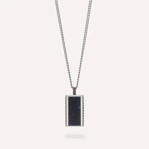 Steel & Barnett Hatton Gemstone Necklace Black/Black Onyx Adjustable 60-70cm/24-28'