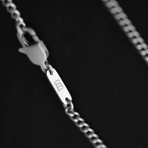 Steel & Barnett Minimal Chain Necklace Silver Adjustable 50-60cm/20-24'