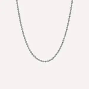 Steel & Barnett Helix Chain Necklace Silver Adjustable 50-60cm/20-24'