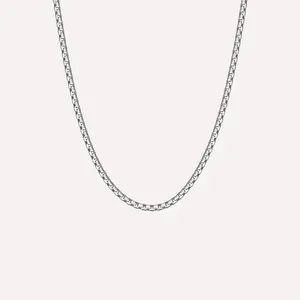 Steel & Barnett Boxed Chain Necklace Silver Adjustable 50-60cm/20-24'