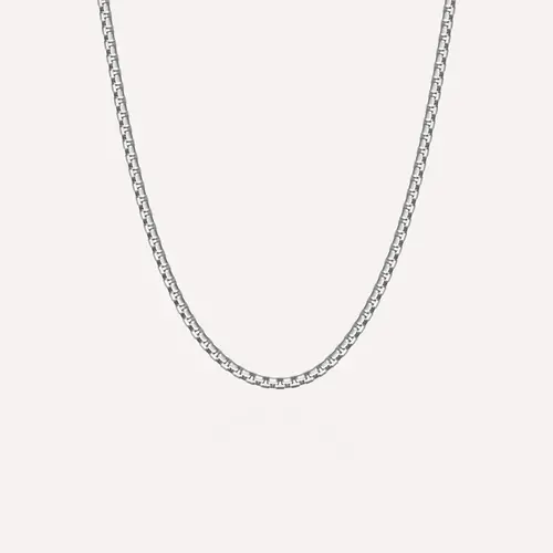 Steel & Barnett Boxed Chain Necklace Silver Adjustable 50-60cm/20-24'