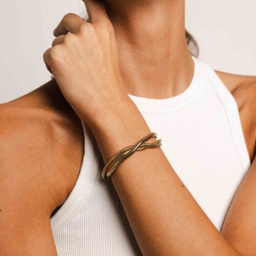 Souvenirs de pomme Ophelia Snake Gold Bracelet