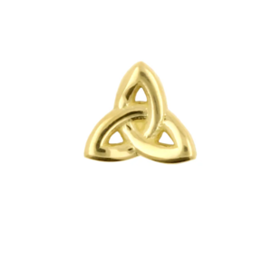 18 Carat Gold Triquetra Threadless