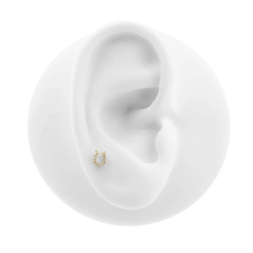 14 Carat Gold Horseshoe Threadless