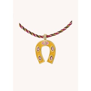 Mya Bay NECKLACE - ORANGE MINI HORSESHOE