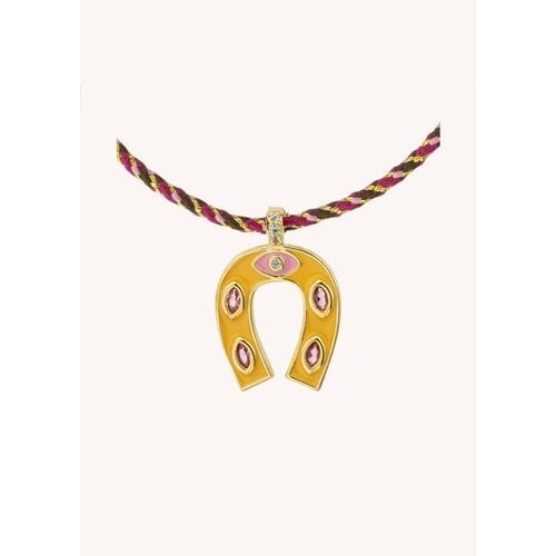 Mya Bay NECKLACE - ORANGE MINI HORSESHOE Mya Bay NECKLACE - ORANGE MINI HORSESHOE