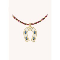 NECKLACE - WHITE MINI HORSESHOE
