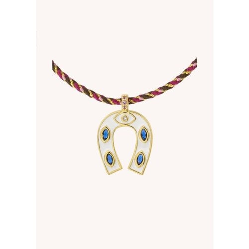 Mya Bay NECKLACE - WHITE MINI HORSESHOE Mya Bay NECKLACE - WHITE MINI HORSESHOE