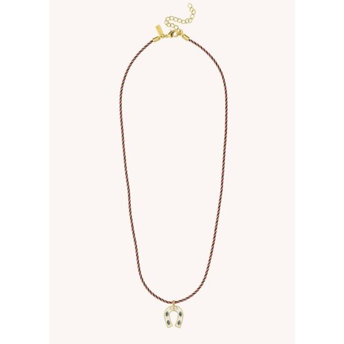 Mya Bay NECKLACE - WHITE MINI HORSESHOE