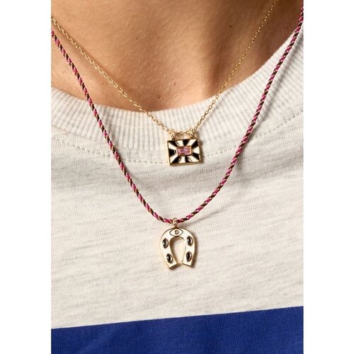Mya Bay NECKLACE - WHITE MINI HORSESHOE