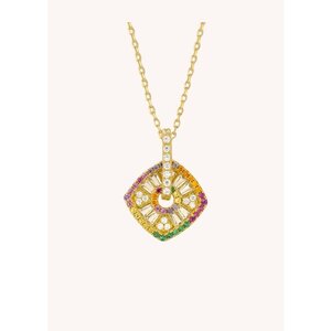 Mya Bay NECKLACE - RAINBOW SQUARE