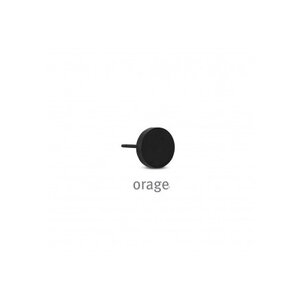 Orage AW281 Oorring heren staal zwart 1st.