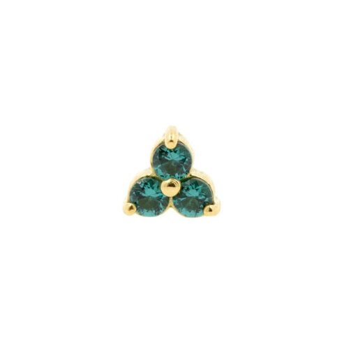 18K Golden Gem Trinity Dark Afghan Tourmaline 18K Golden Gem Trinity Dark Afghan Tourmaline