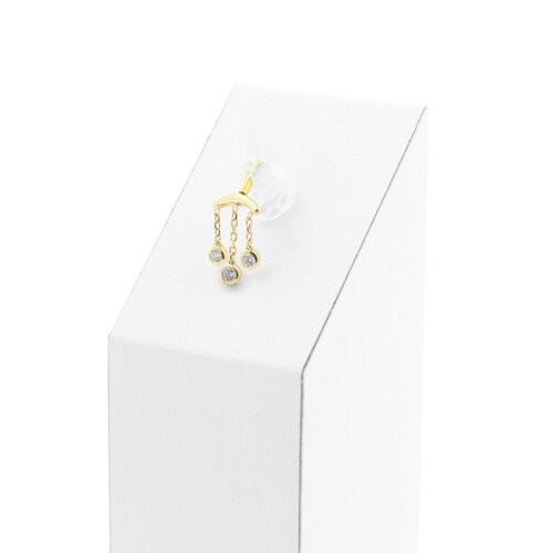 18 Karaats Golden Vertical Helix - Zirkonia