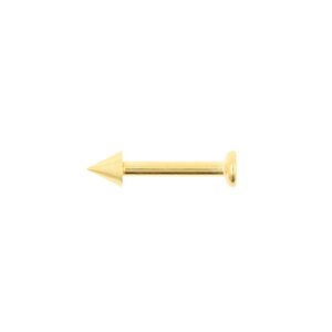 Titanium Flatback Stud With Spike Gold