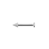 Titanium Flatback Stud With Spike Silver