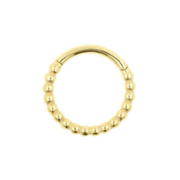 Nickel-Free Steel Click Ring – Gold Dots