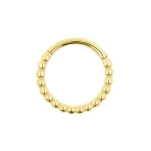 Nickel-Free Steel Click Ring – Gold Dots